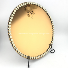 Brown mirror glass plate